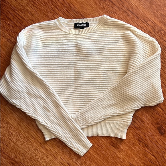Express Sweaters - Express Women's Ribbed Cream Sweater